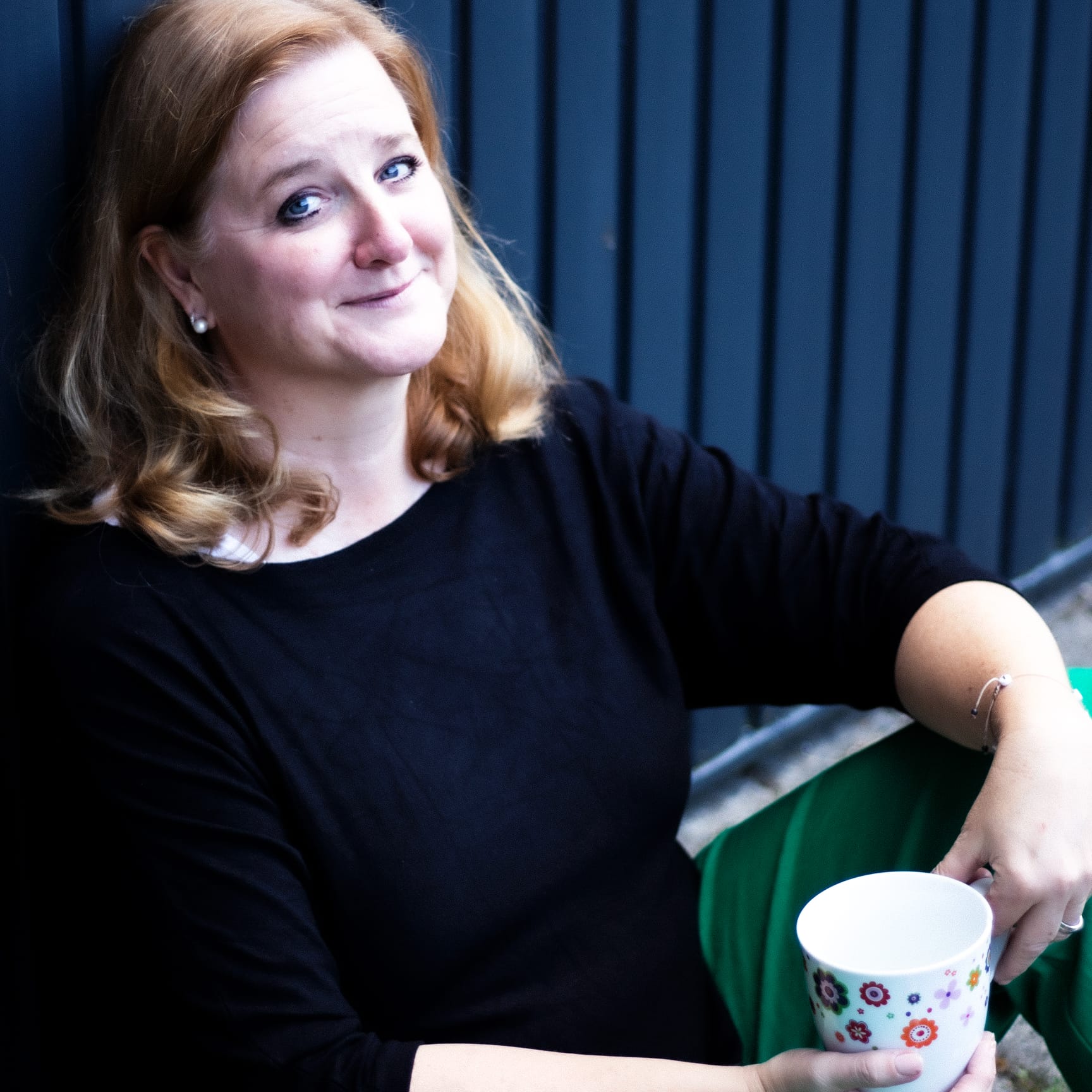 Astrid und Kaffetasse